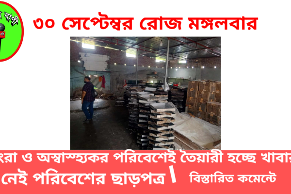 নোংরা ও অস্বাস্থ্যকর পরিবেশেই তৈরি হচ্ছে খাবার, নেই পরিবেশের ছাড়পত্র,